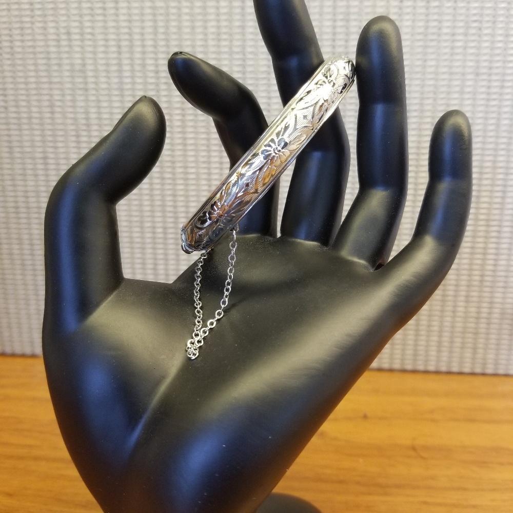 Silver Engraved Bracelet